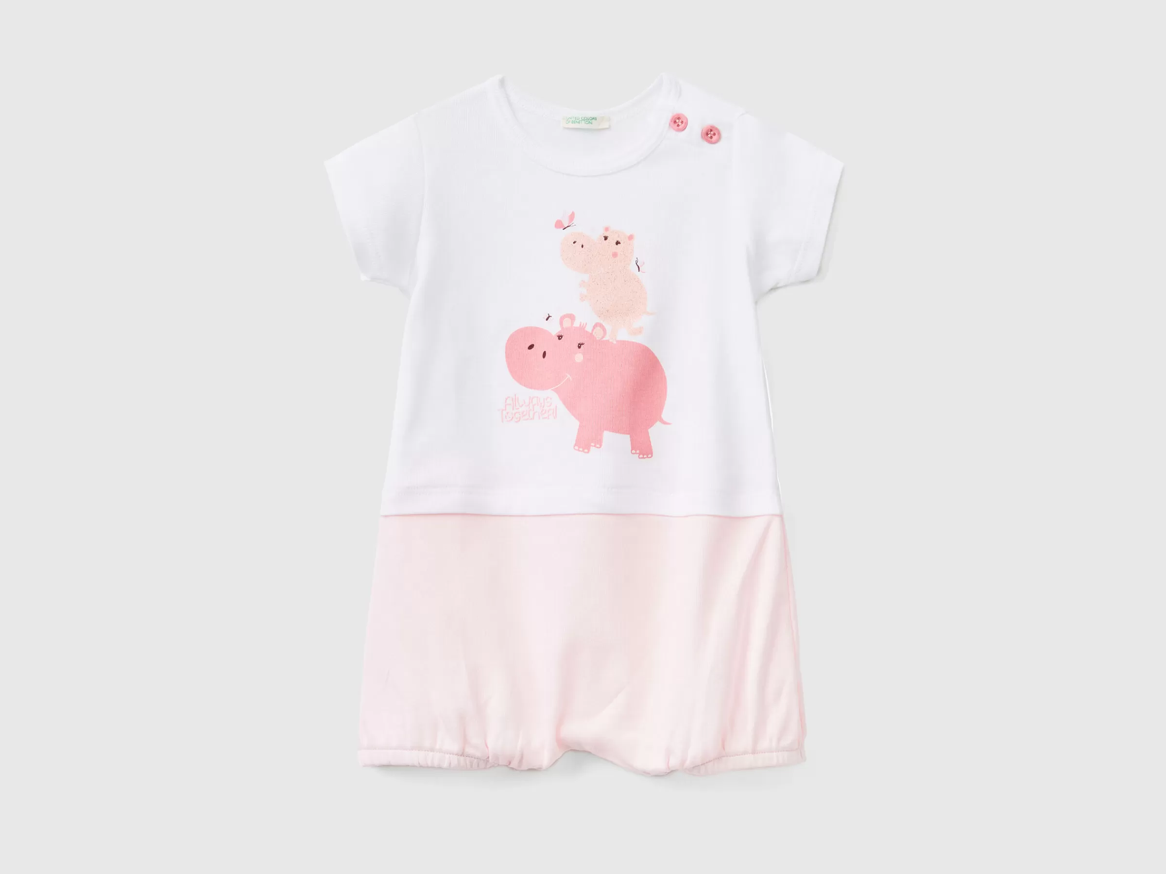 Babygrow Color Block Em Algodão Organico^Benetton Best Sale