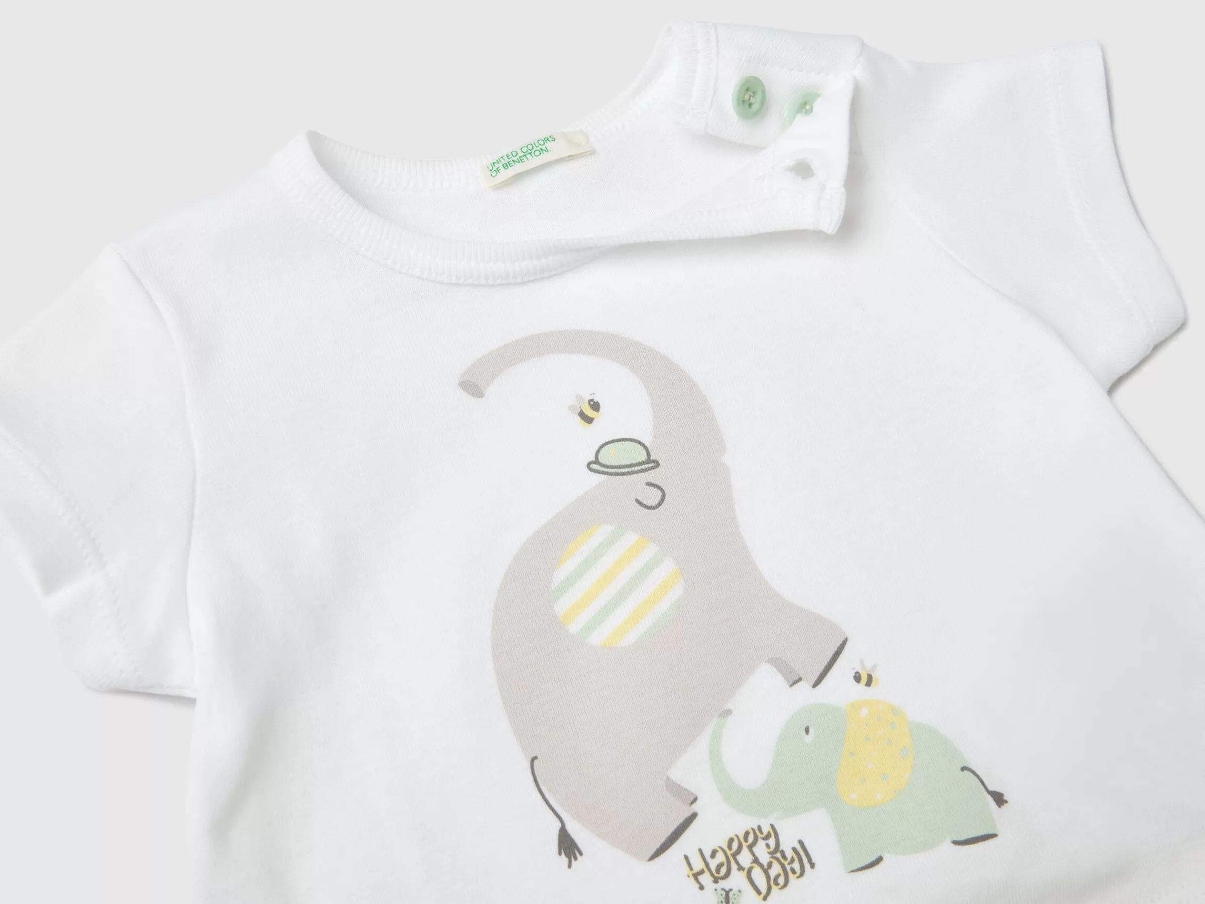 Babygrow Color Block Em Algodão Organico^Benetton Cheap
