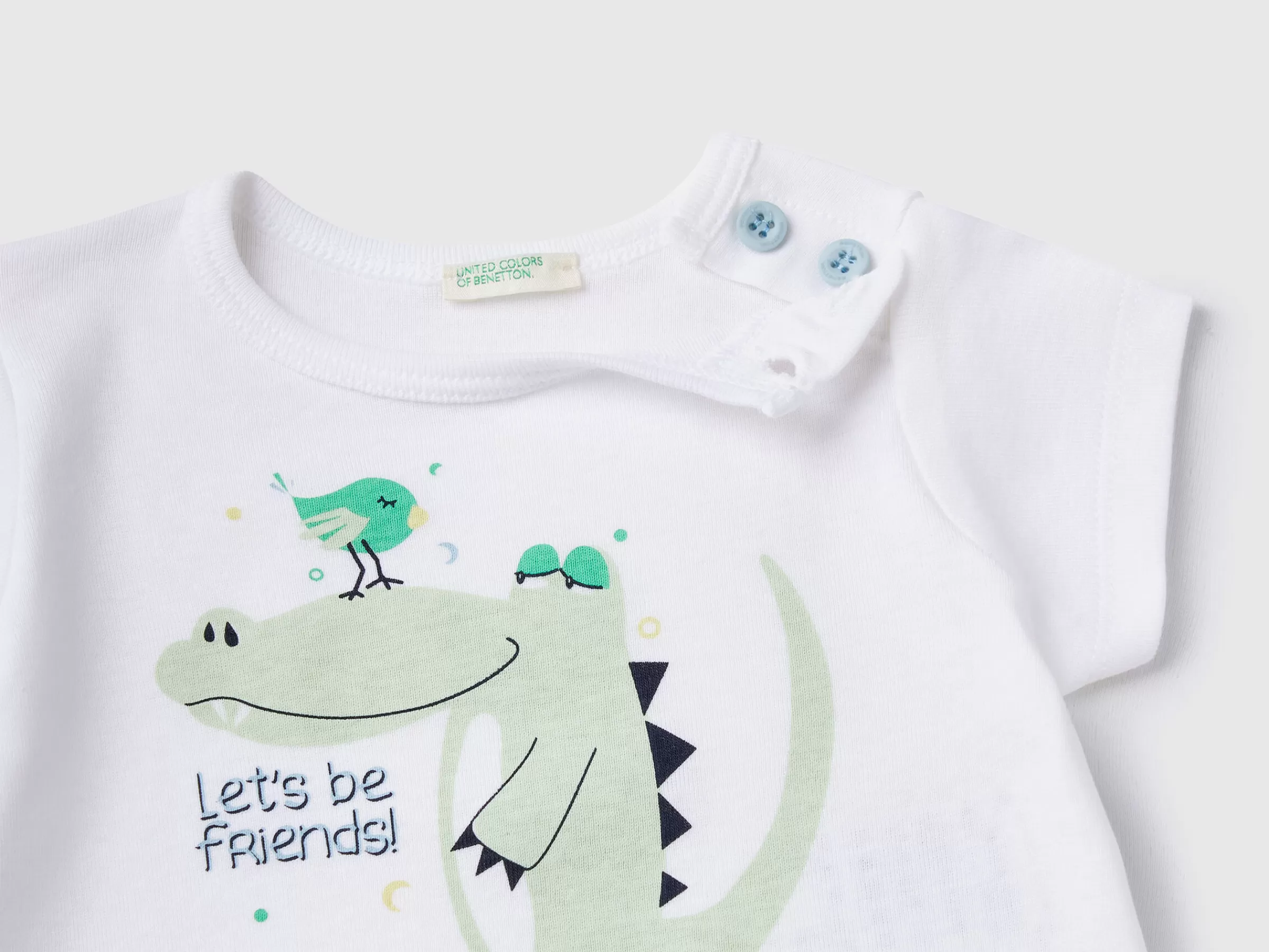 Babygrow Color Block Em Algodão Organico^Benetton Clearance