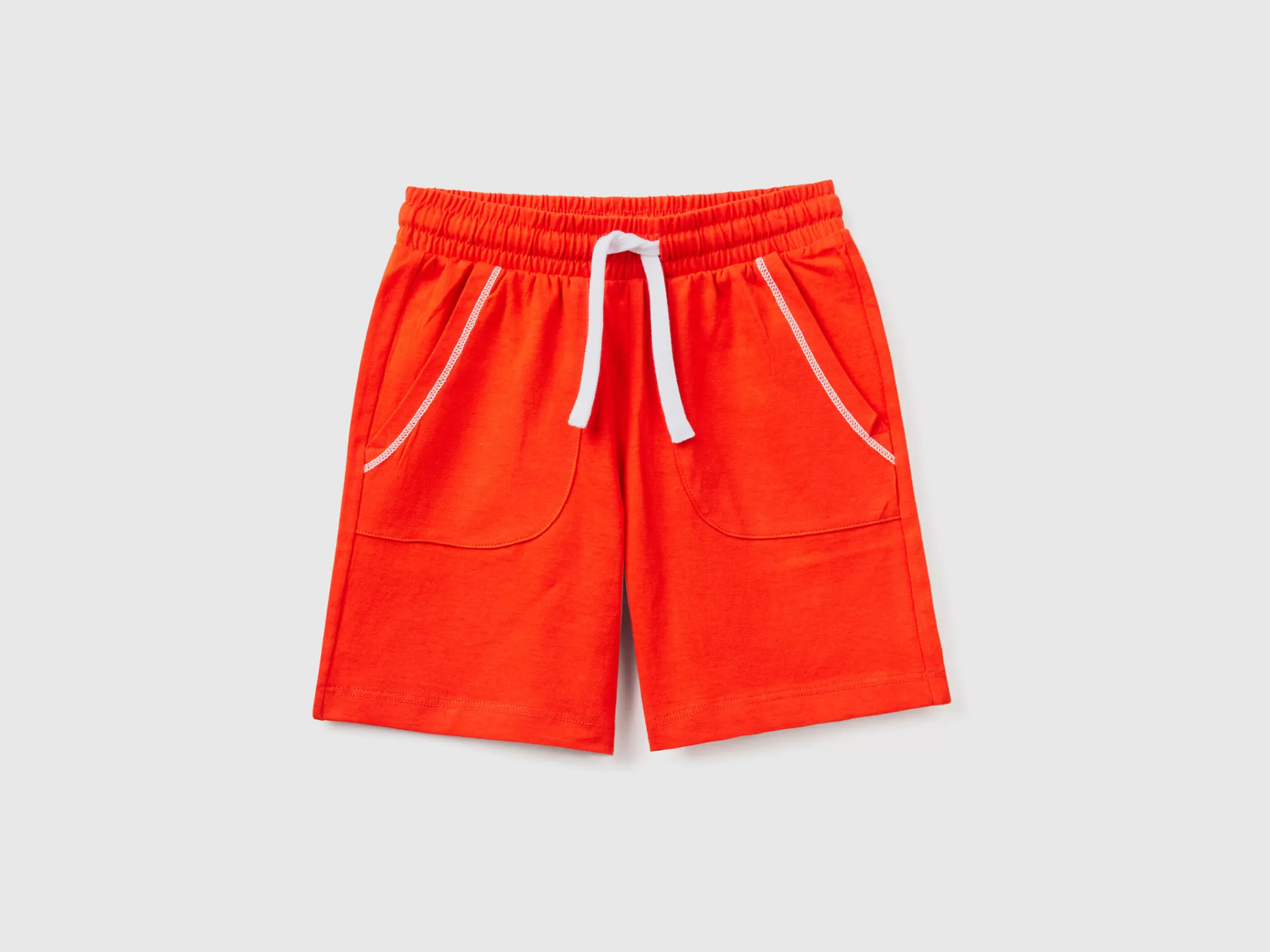 Bermudas Com Cordao De Ajuste Regular Fit^Benetton Best Sale