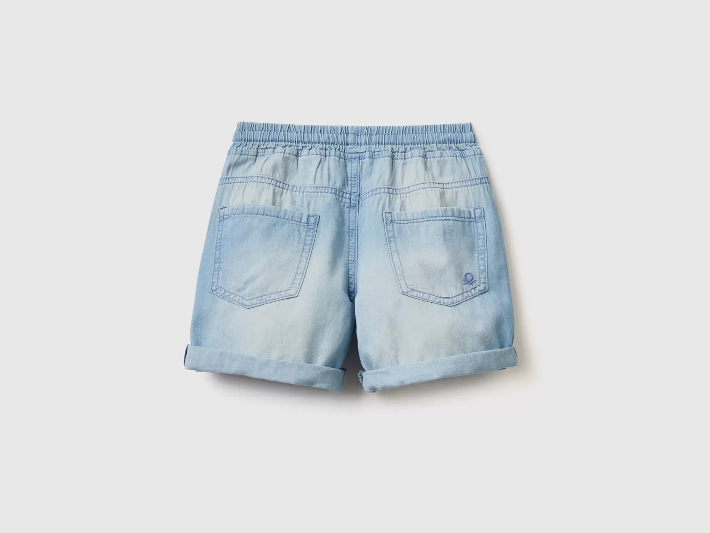Bermudas Efeito Jeans Com Cordao De Ajuste^Benetton Clearance