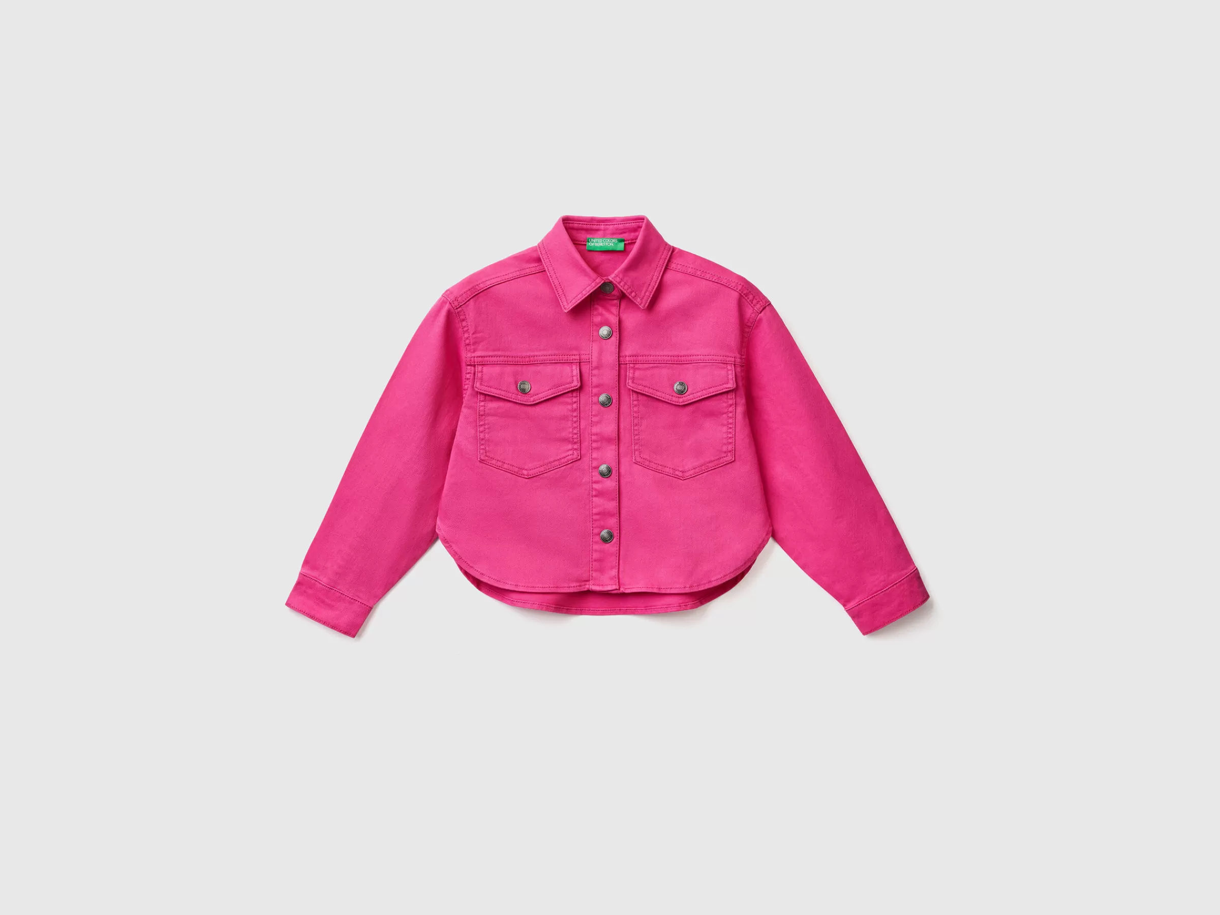 Blusao Em Algodão Stretch Colorido^Benetton Flash Sale