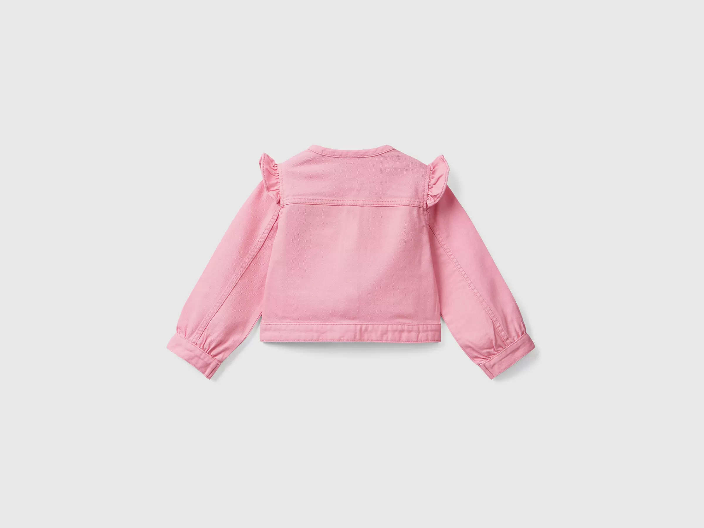 Blusao Em Algodão Stretch Colorido^Benetton Clearance