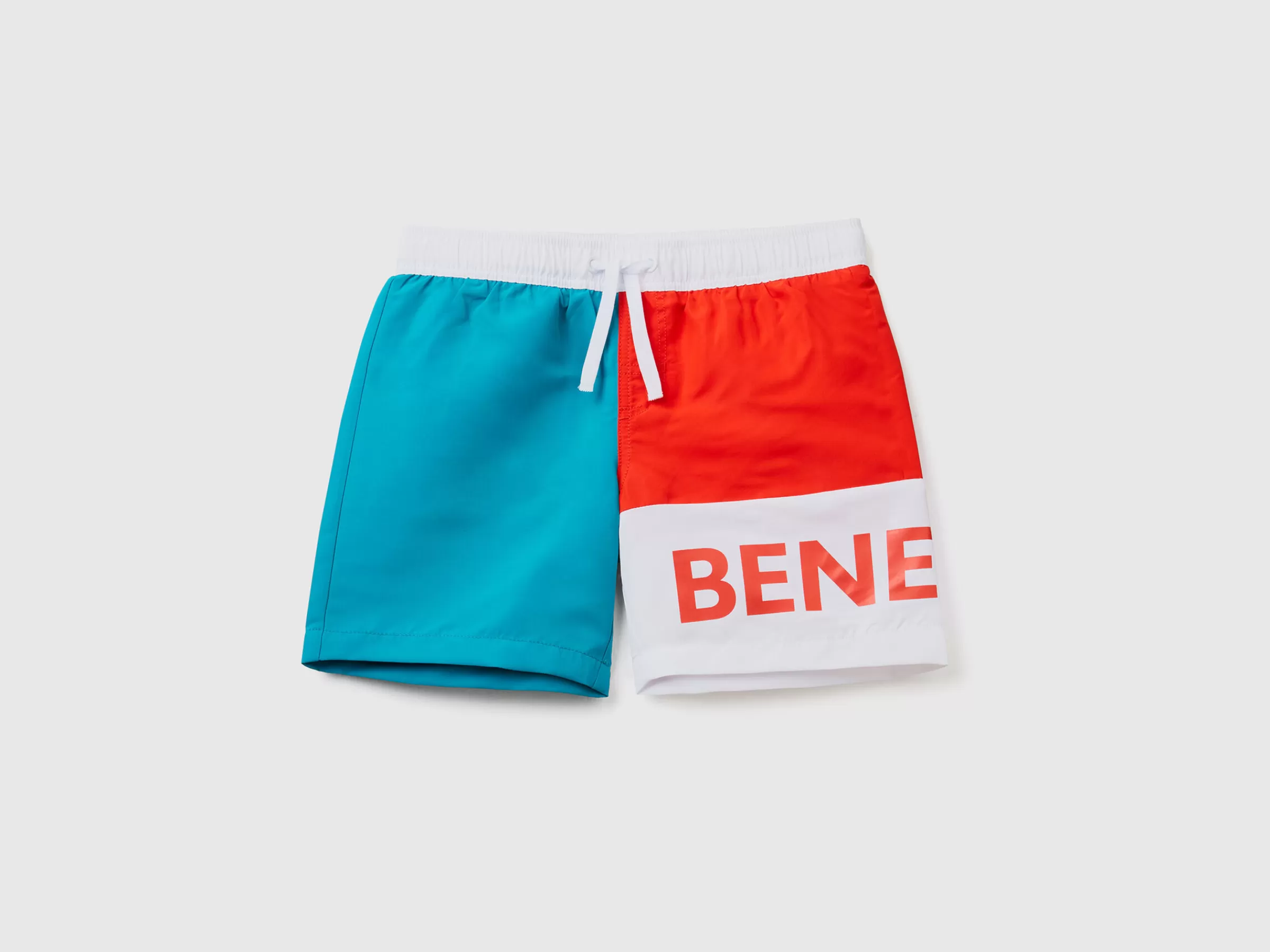 Boxers De Banho Color Block Com Logotipo^Benetton Best