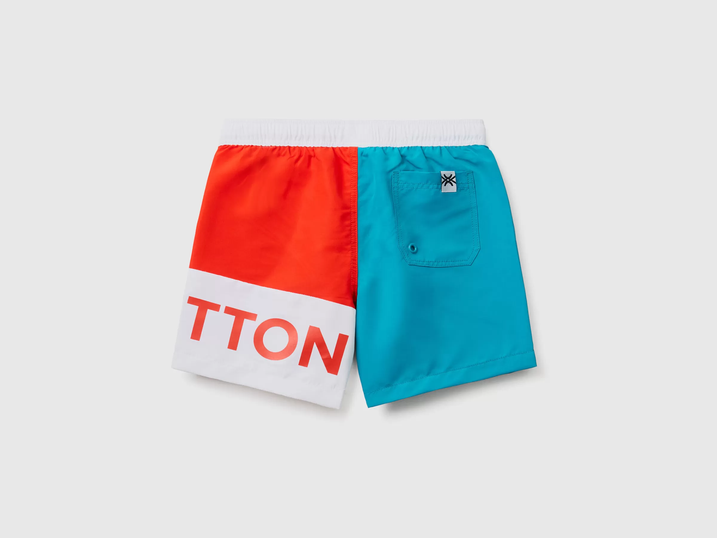 Boxers De Banho Color Block Com Logotipo^Benetton Best