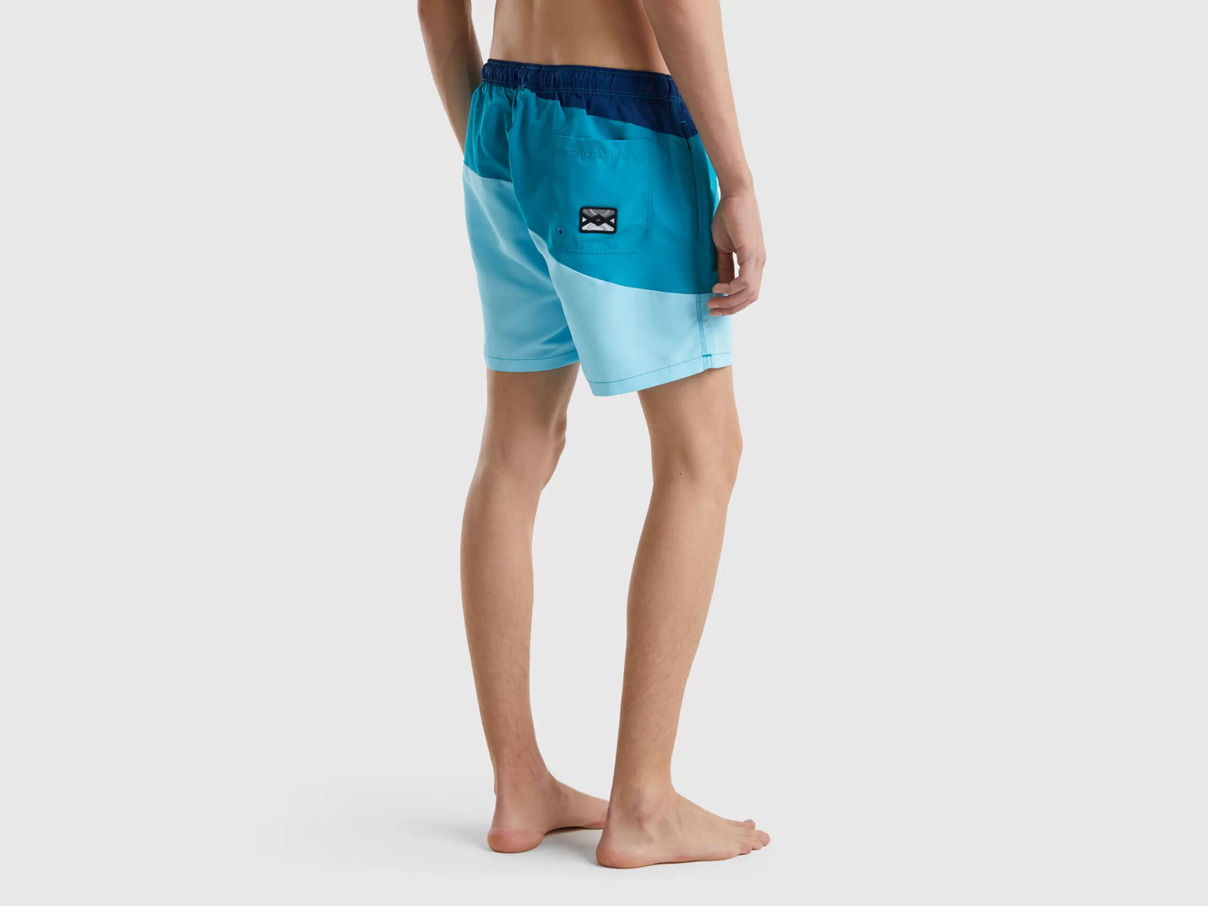 Boxers De Banho Color Block Com Ondas^Benetton Sale