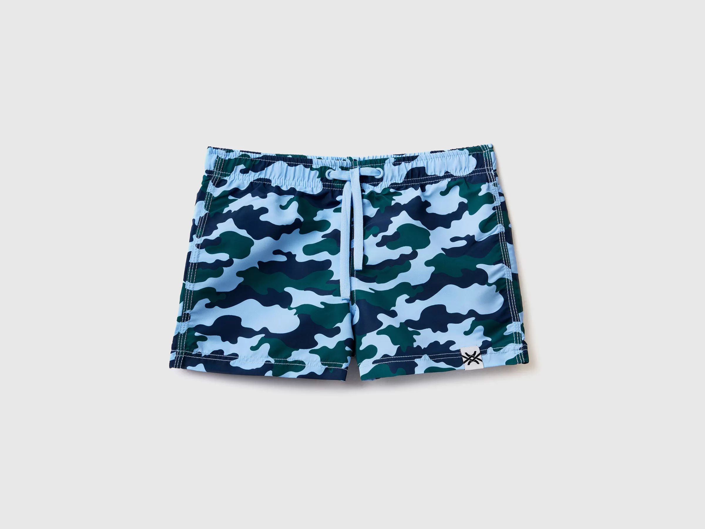 Boxers De Banho Com Estampa Camuflagem^Benetton Cheap