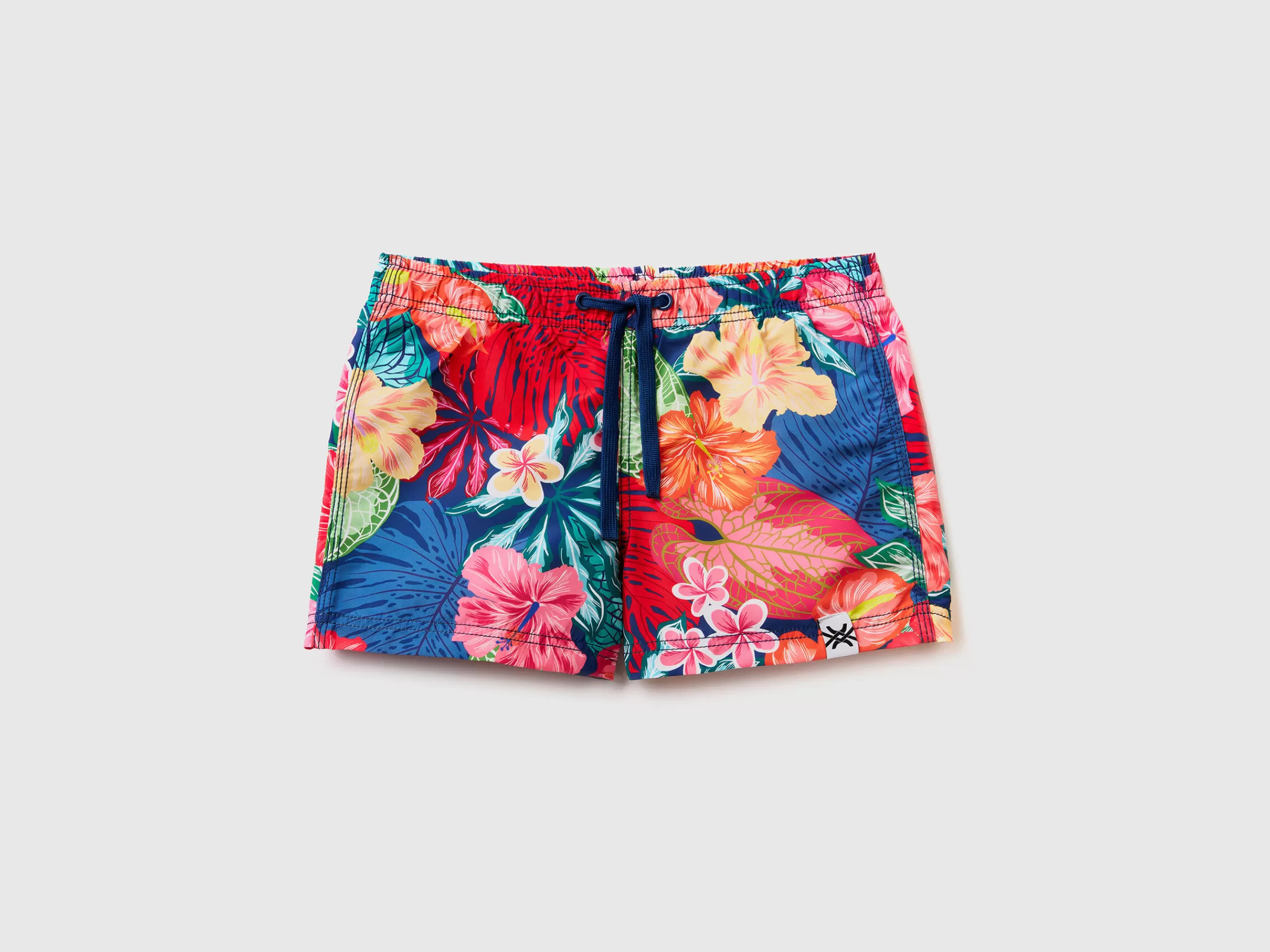 Boxers De Banho Com Estampa Floral^Benetton New
