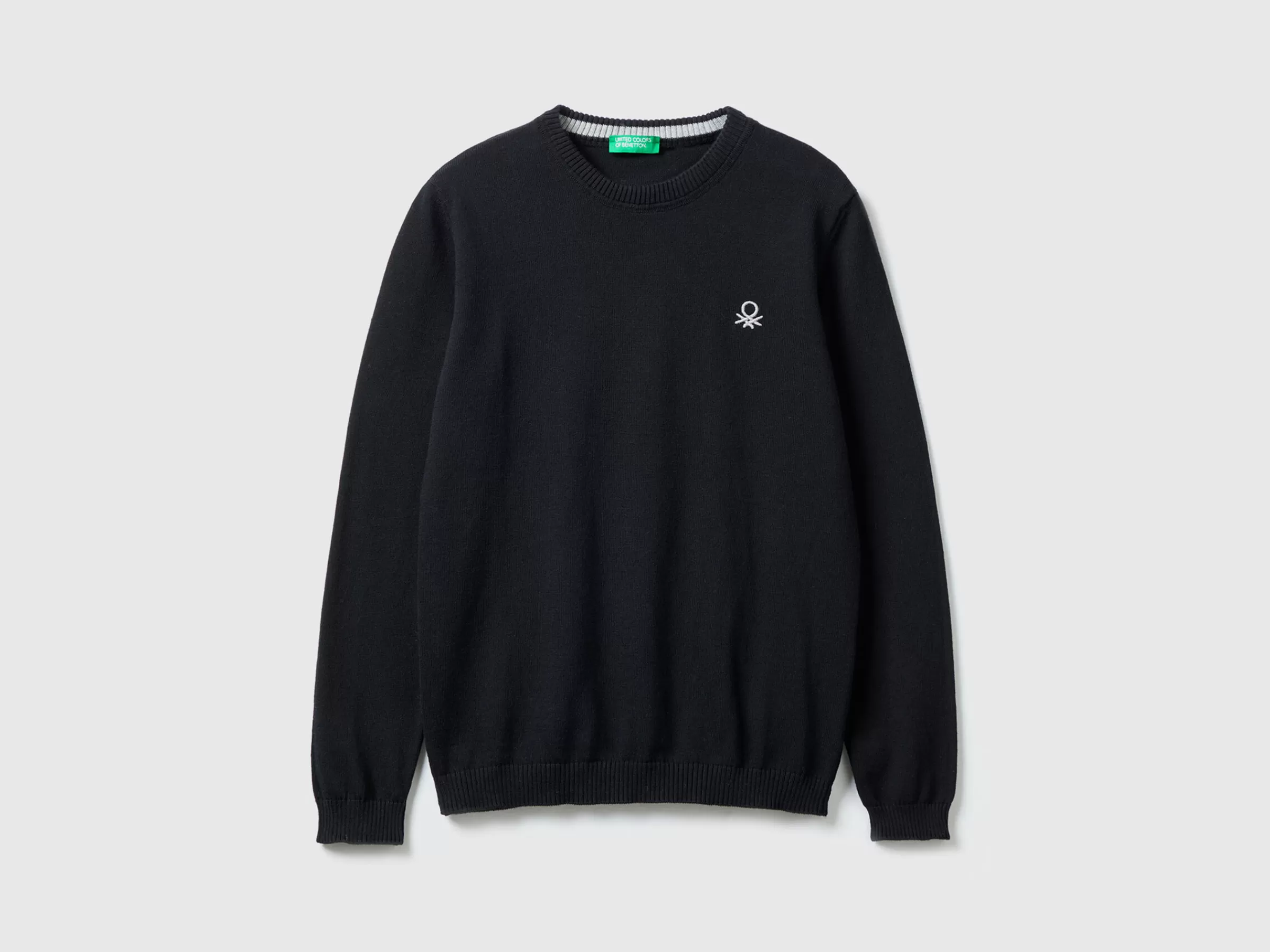 Camisola Em Algodão Quente Com Logotipo^Benetton Cheap