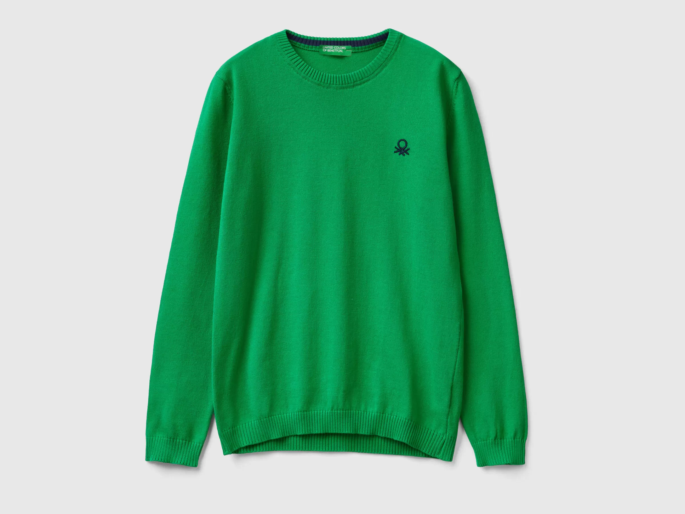 Camisola Em Algodão Quente Com Logotipo^Benetton Cheap