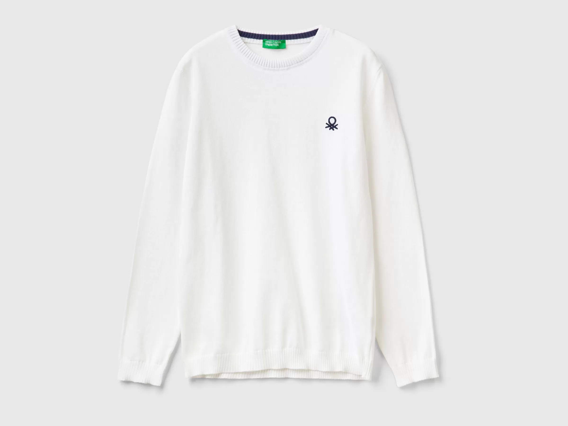 Camisola Em Algodão Quente Com Logotipo^Benetton Fashion
