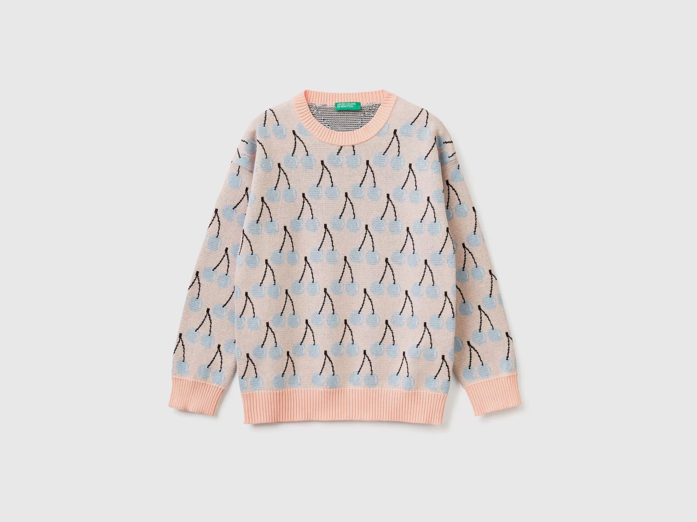 Camisola Rosa Com Padrao De Cerejas^Benetton Store