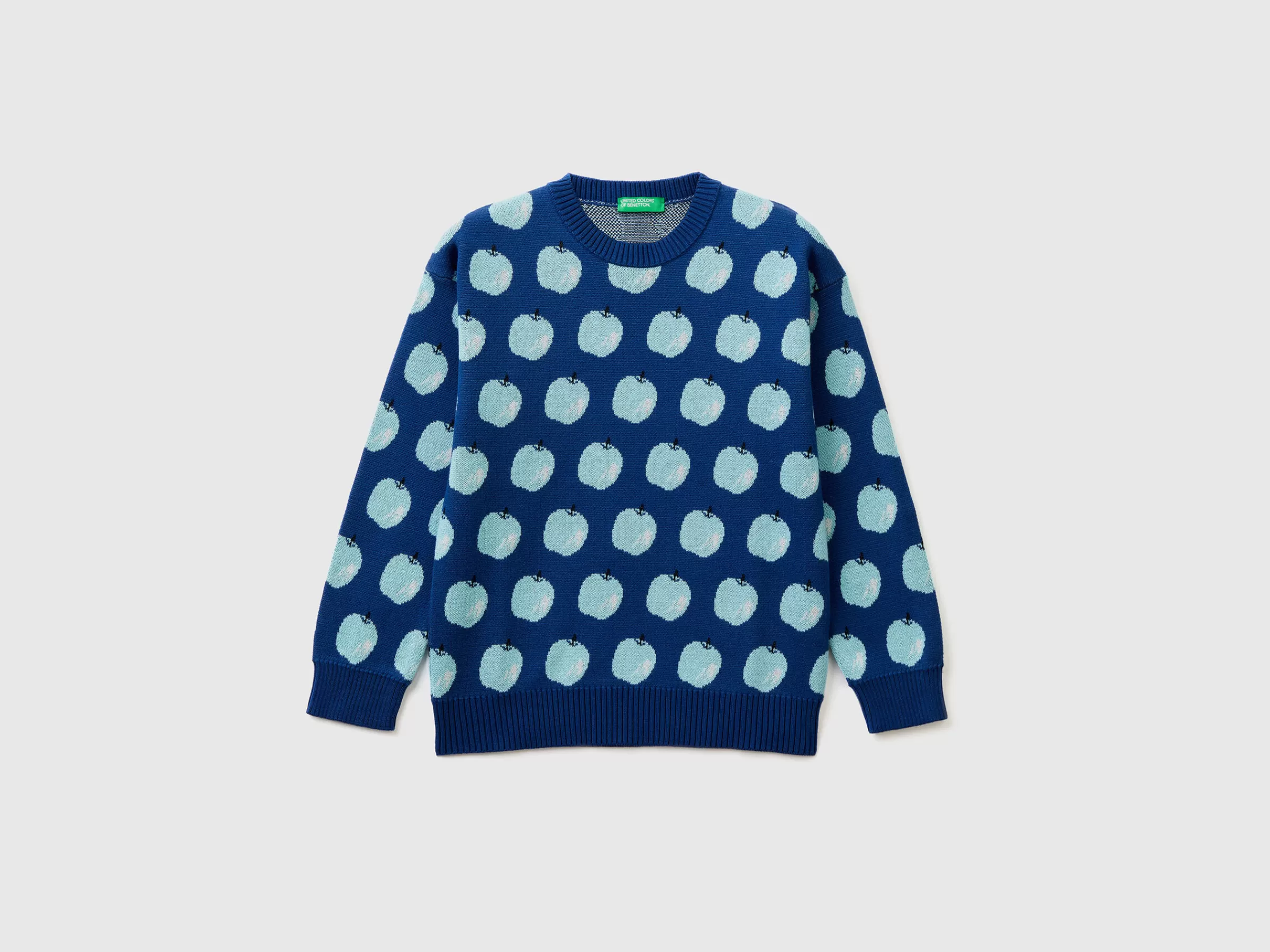 Camisolacom Padrao De Macas^Benetton Hot