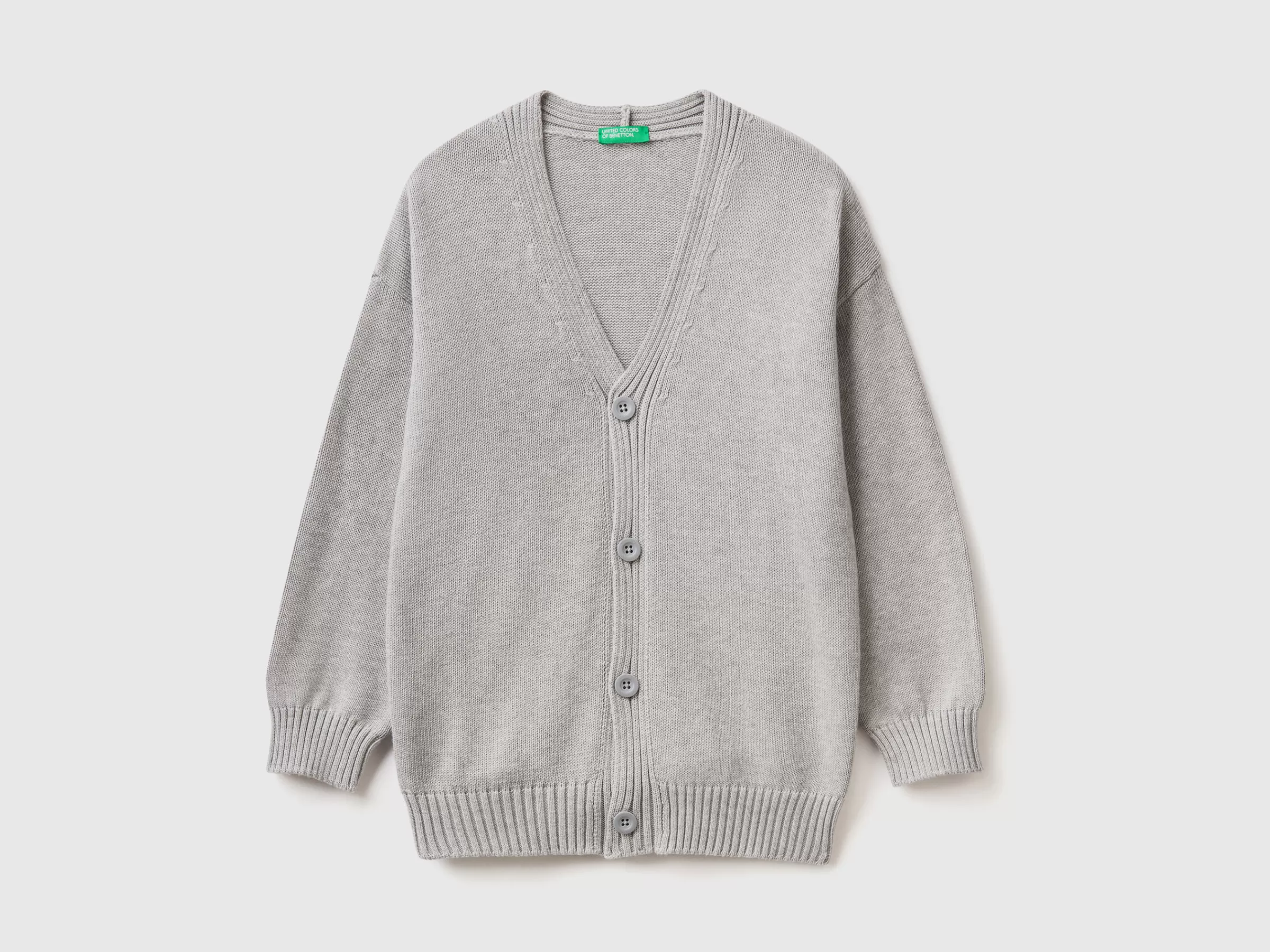 Cardiga Decote Em V Em Algodão^Benetton Clearance