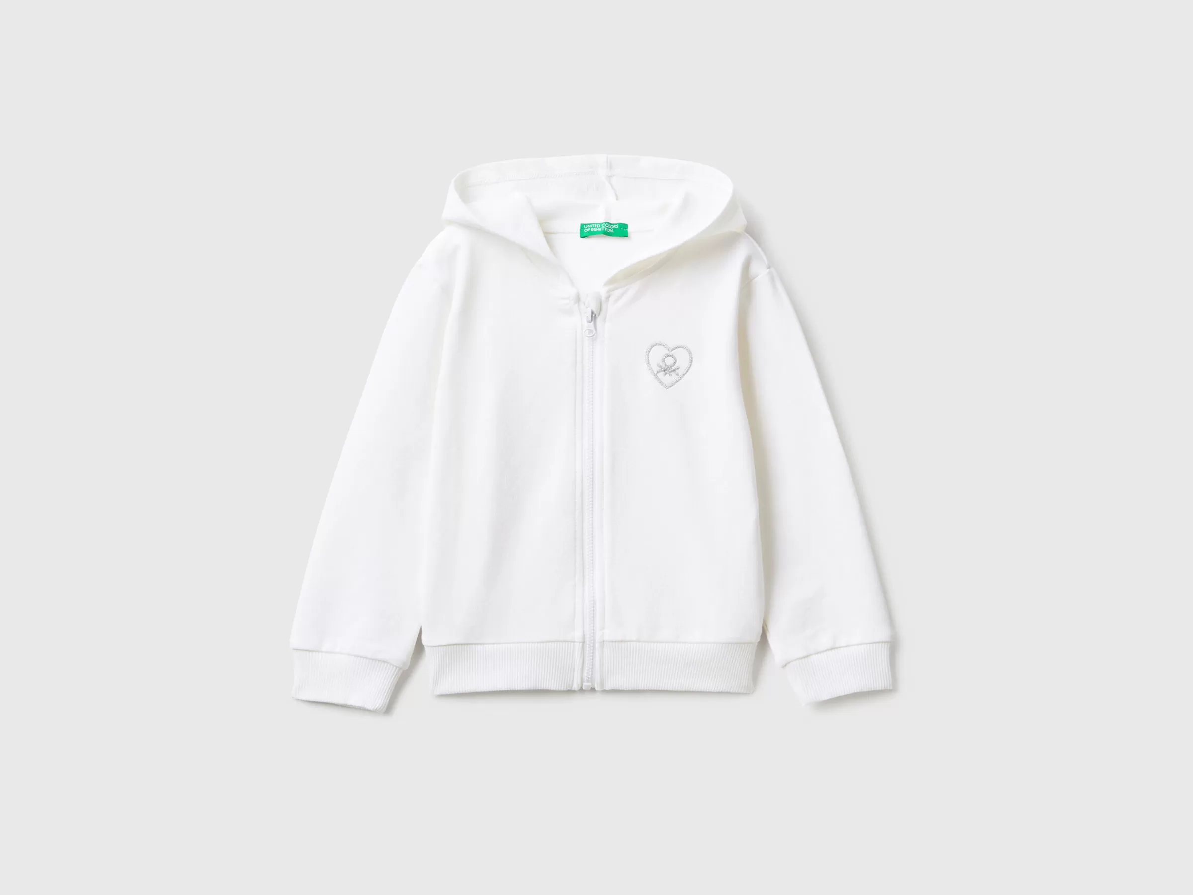 Casaco Com Fecho De Correr E Capuz^Benetton Hot
