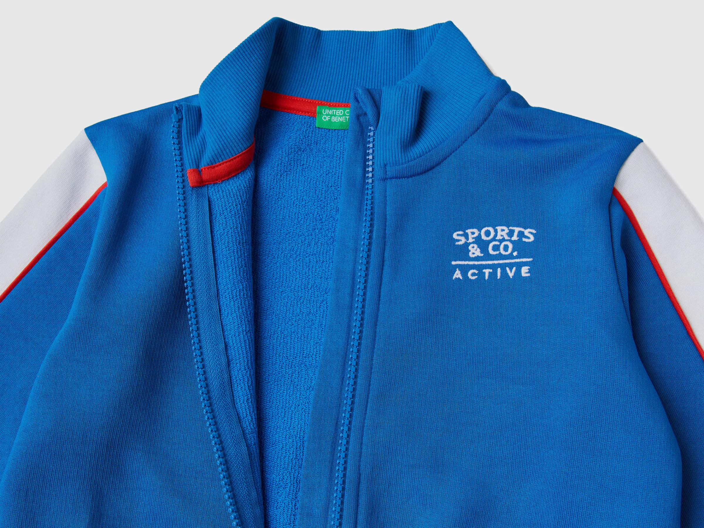 Casaco Com Fecho De Correr Em Tecido Tecnico^Benetton Outlet