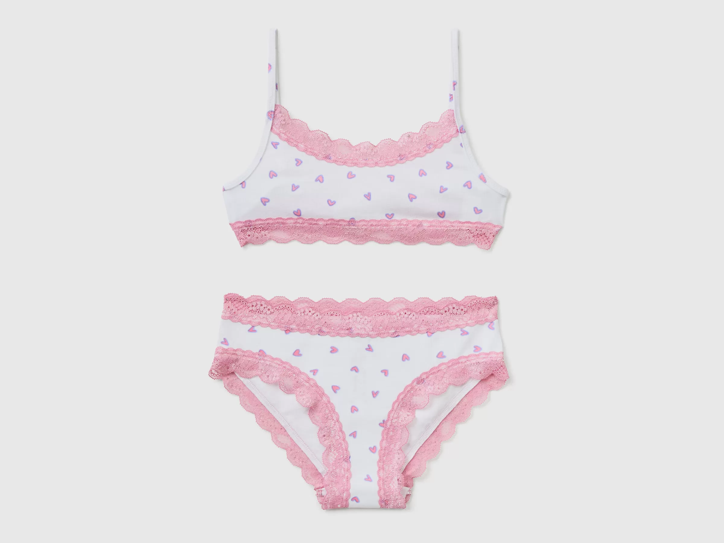 Conjunto De Top E Slip Aos Coracoes^Benetton New