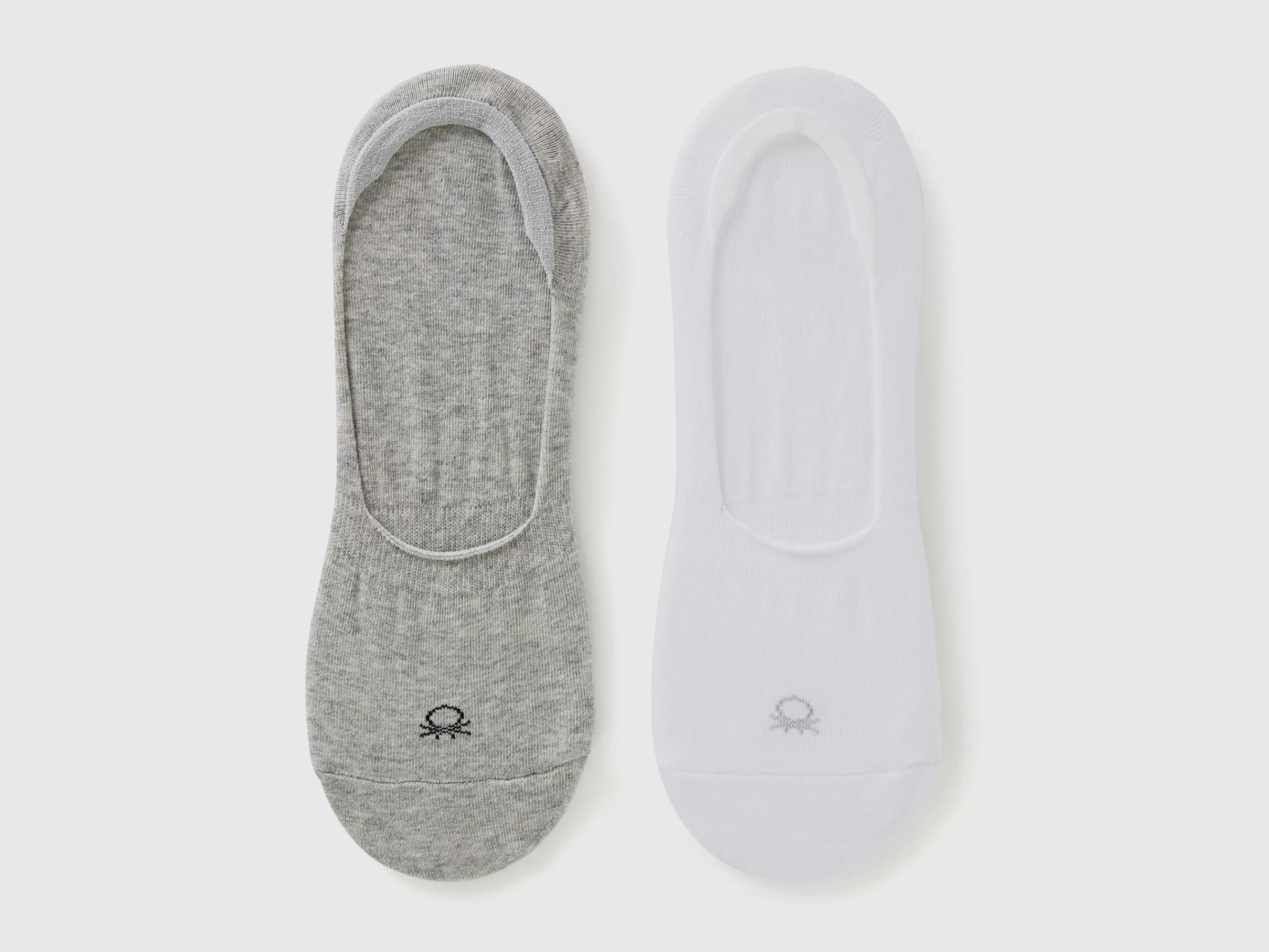 Dois Pares De Meias Invisiveis Cor Solida^Benetton Fashion