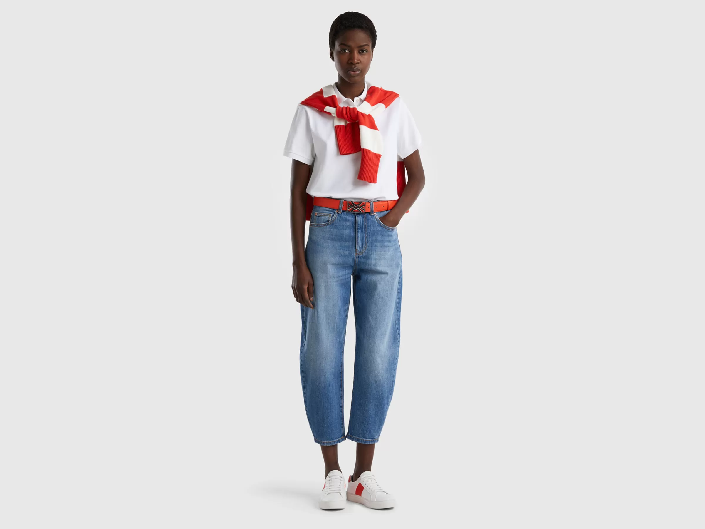Jeans Ballon Fit 100% Algodão^Benetton Shop