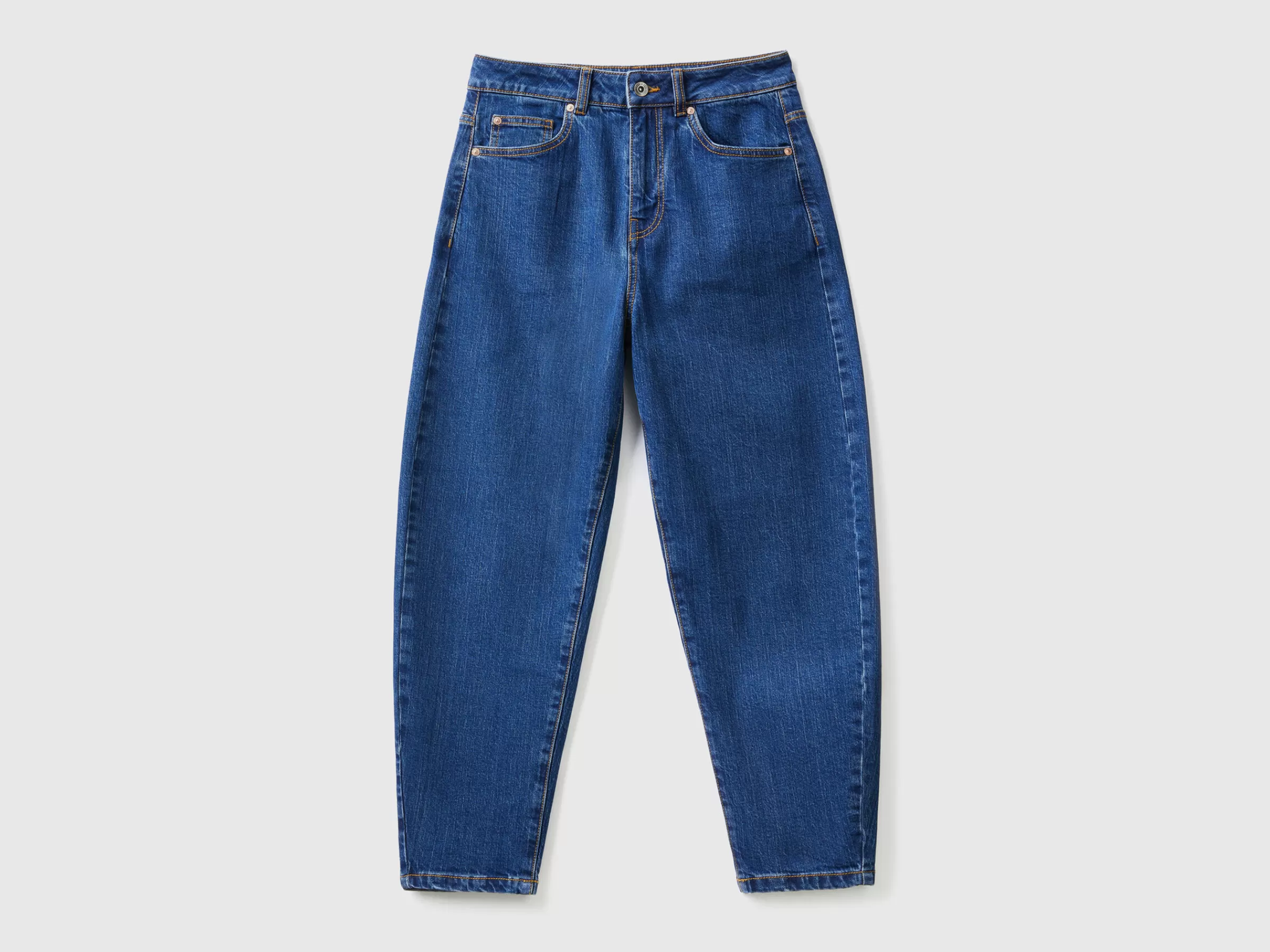 Jeans Ballon Fit 100% Algodão^Benetton Flash Sale