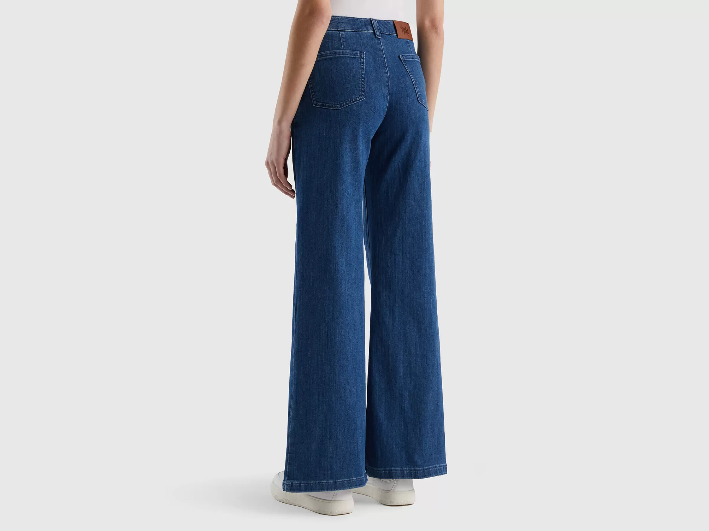 Jeans Boca-De-Sino Em Algodão Stretch^Benetton Store