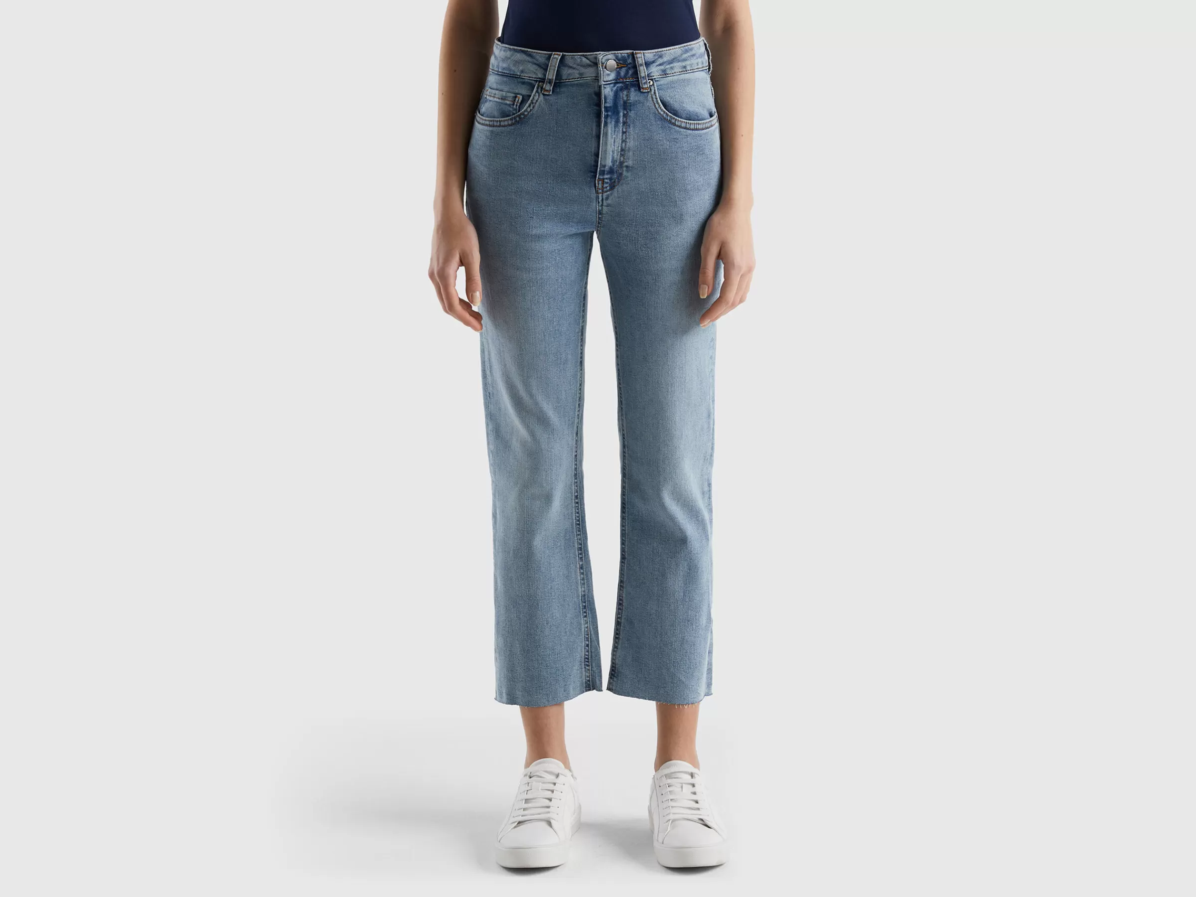 Jeans Cinco Bolsos Cropped^Benetton Hot