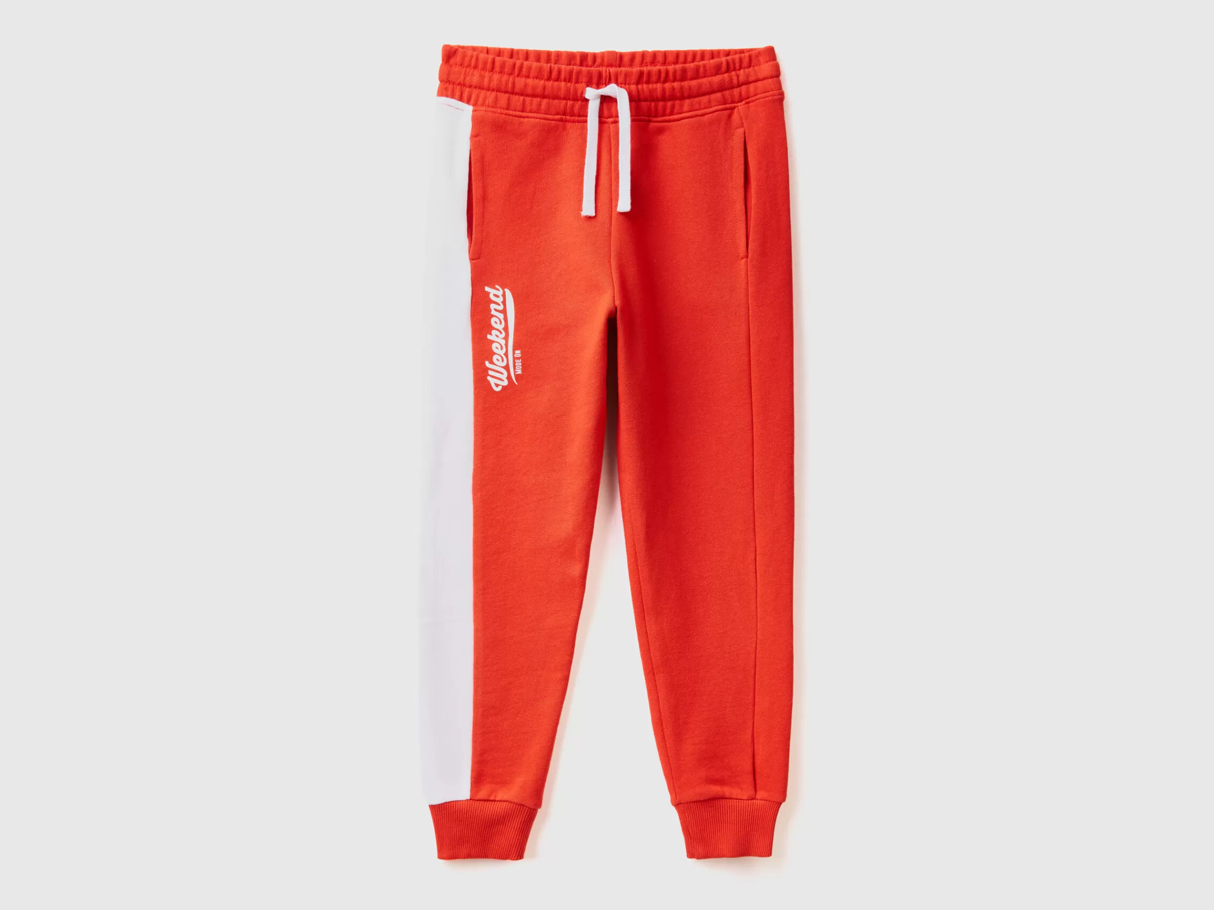Joggers Com Faixa Em Contraste^Benetton Hot