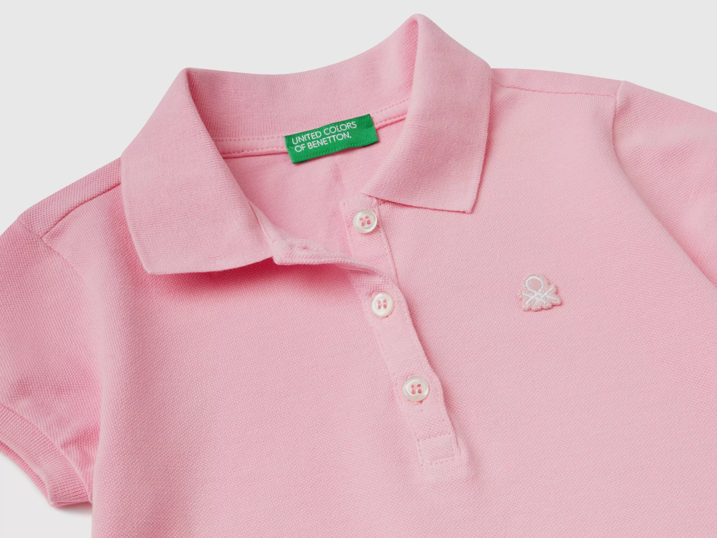 Polo Regular Fit Em Algodão Organico^Benetton Flash Sale