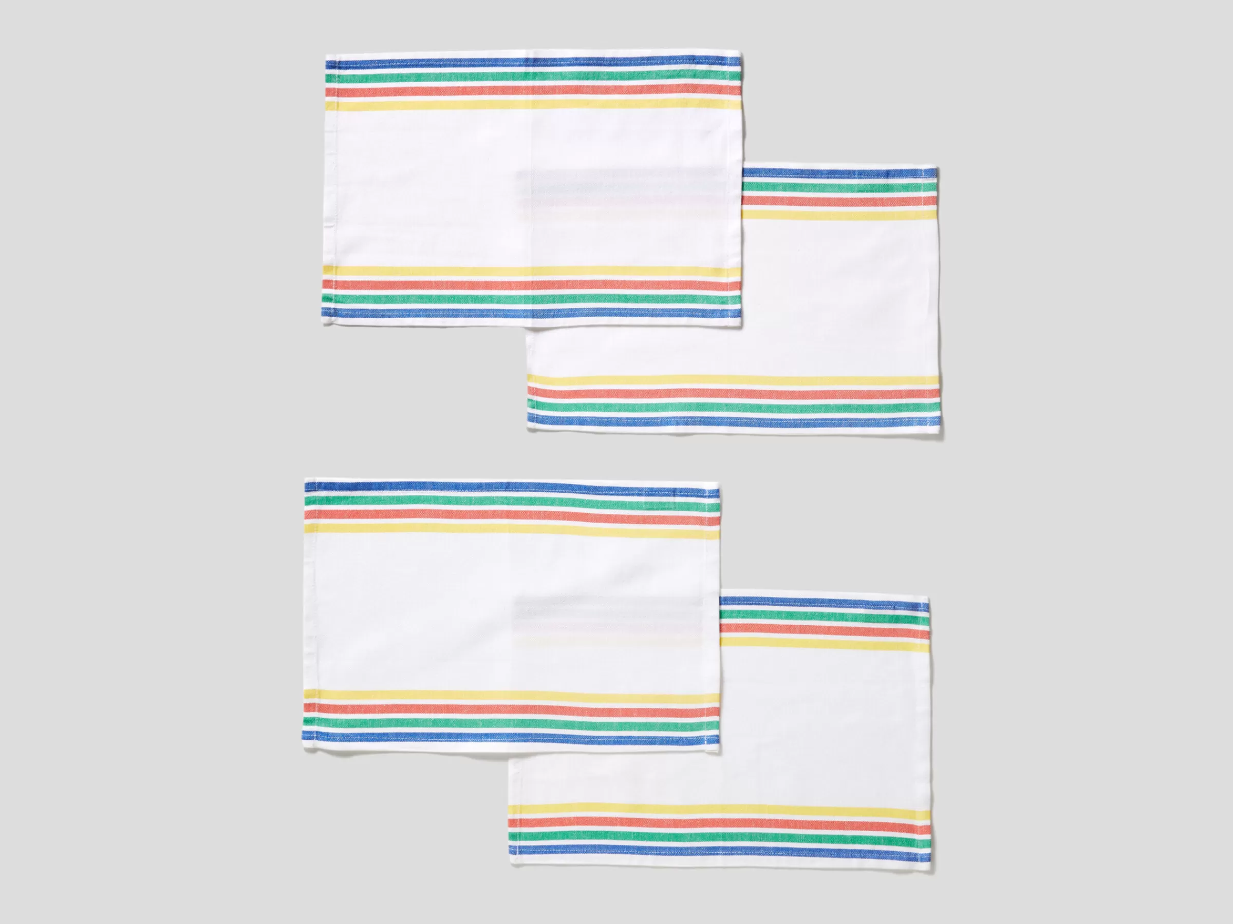 Quatro Jogos Americanos Com Riscas Multicolor^Benetton Sale