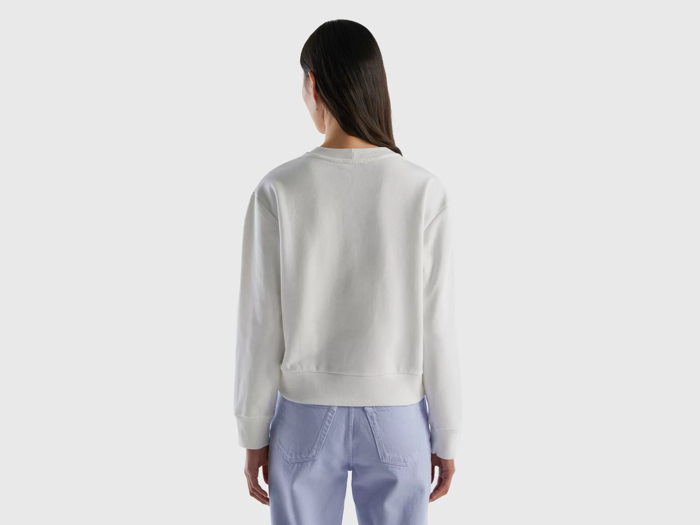 Sweat 100% Algodão Com Estampa Logotipo^Benetton Discount