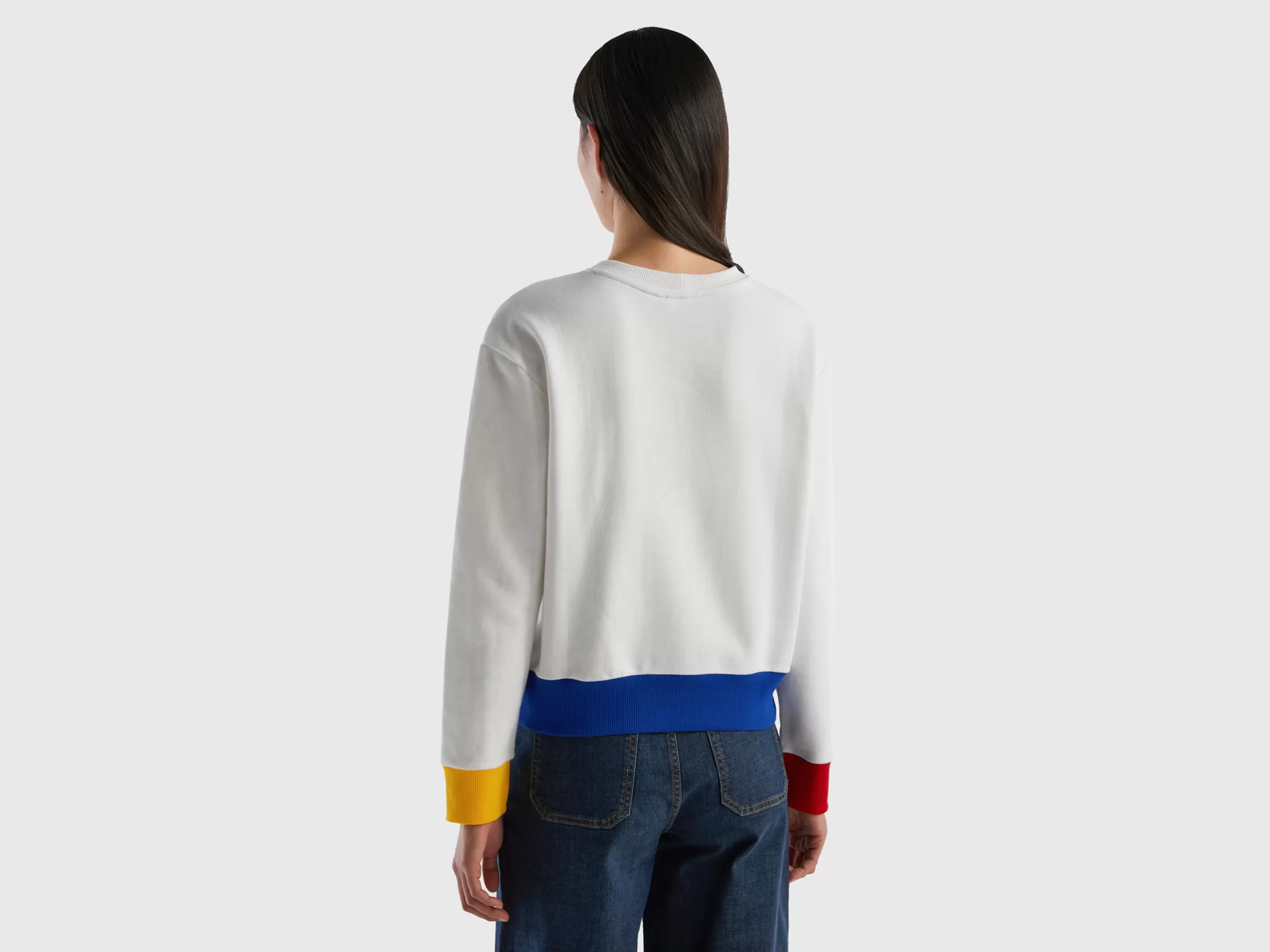 Sweat 100% Algodão Com Estampa Logotipo^Benetton Online