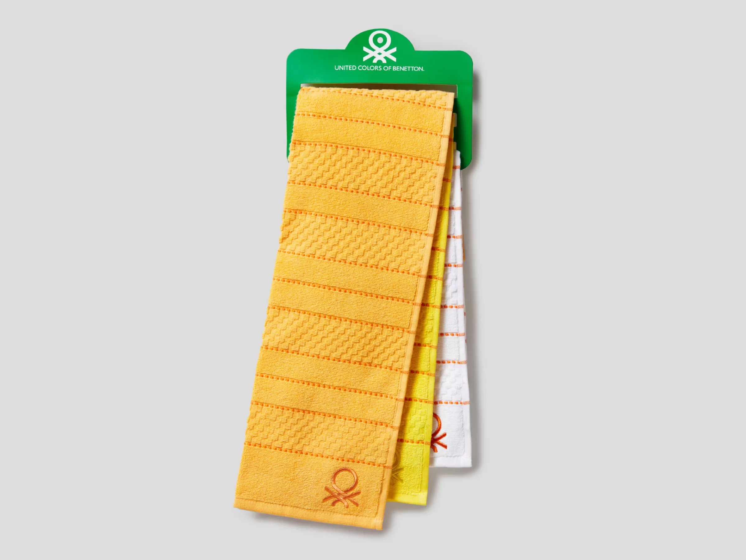 Tres Panos De Cozinha Com Logotipo^Benetton Shop