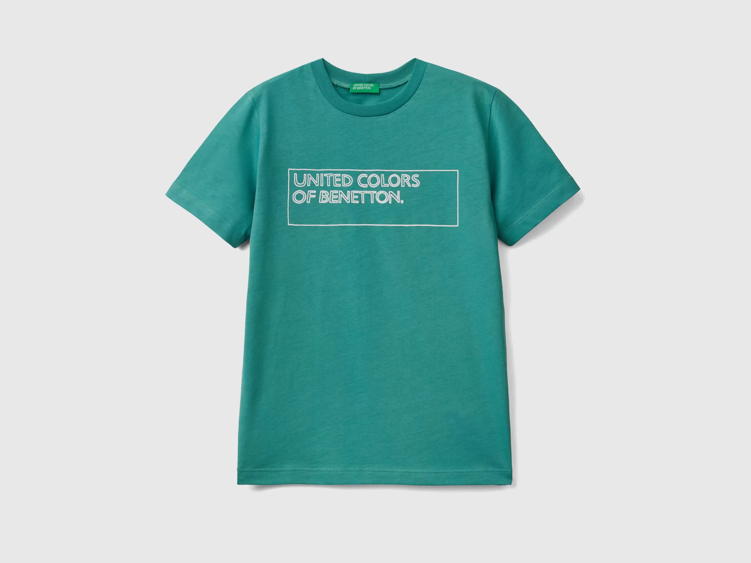 T-Shirt 100% Algodão Com Logotipo^Benetton Flash Sale