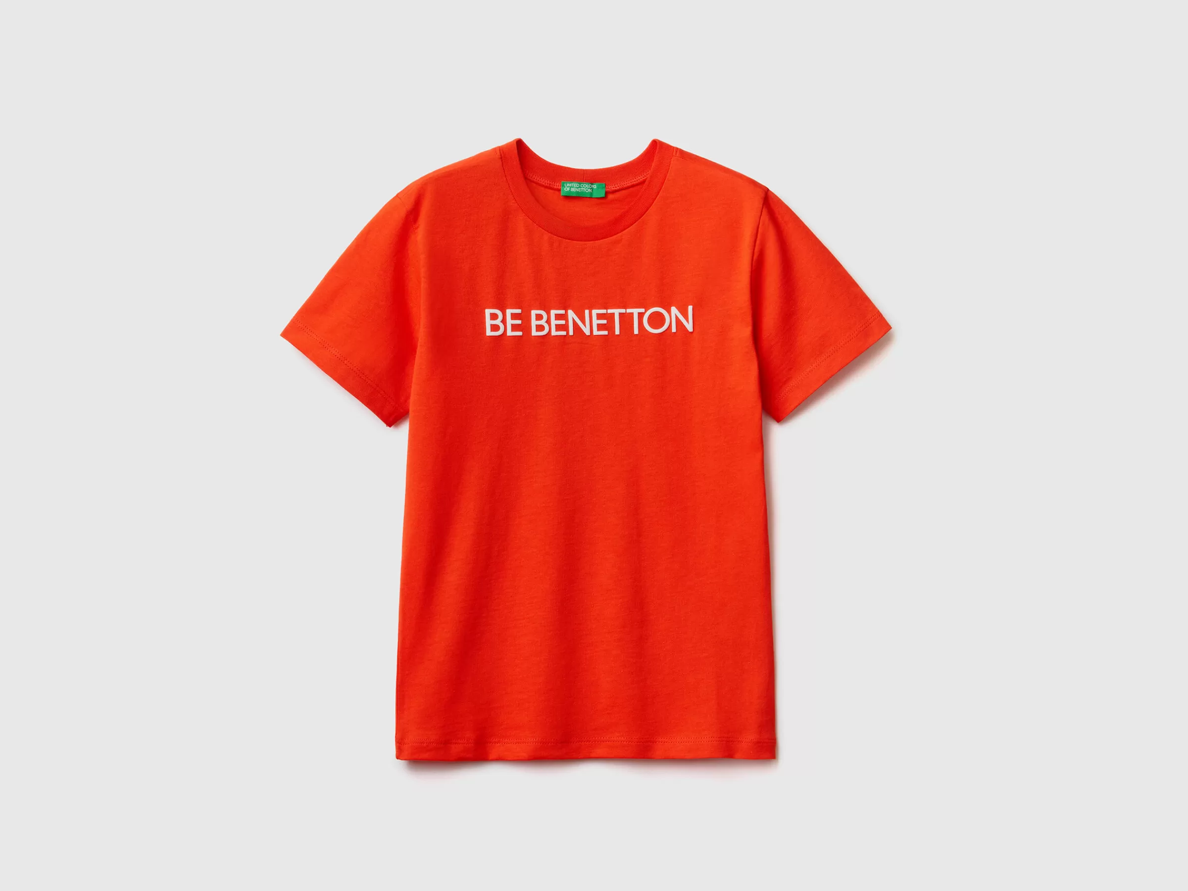 T-Shirt 100% Algodão Organico Com Logotipo^Benetton Sale