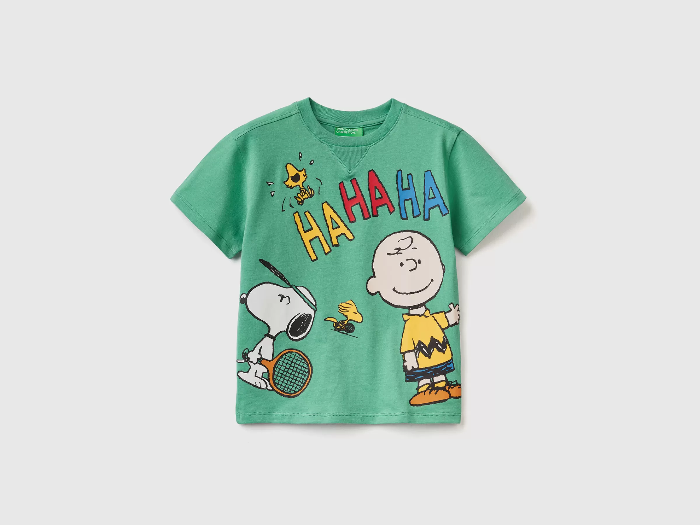 T-Shirt Peanuts De Manga Curta^Benetton Cheap