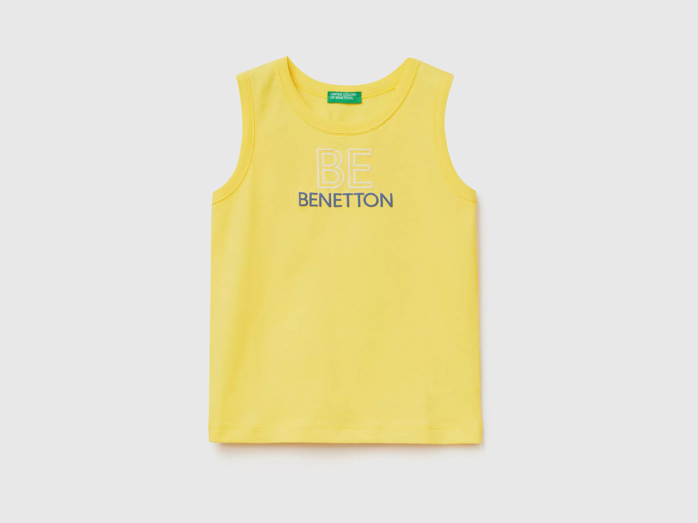 T-Shirt Sem Mangas 100% Algodão Organico Com Logotipo^Benetton Best