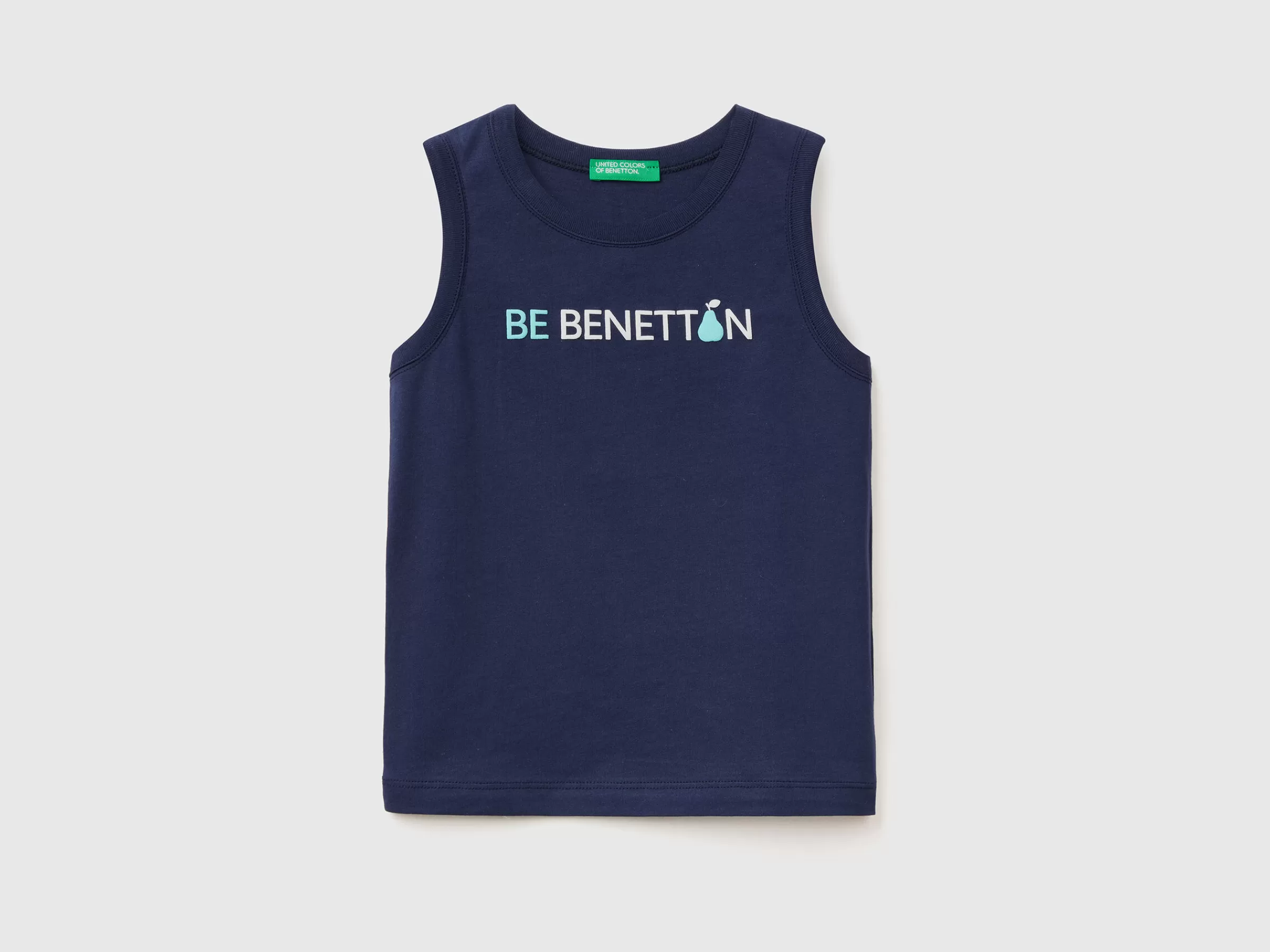 T-Shirt Sem Mangas 100% Algodão Organico Com Logotipo^Benetton Best Sale