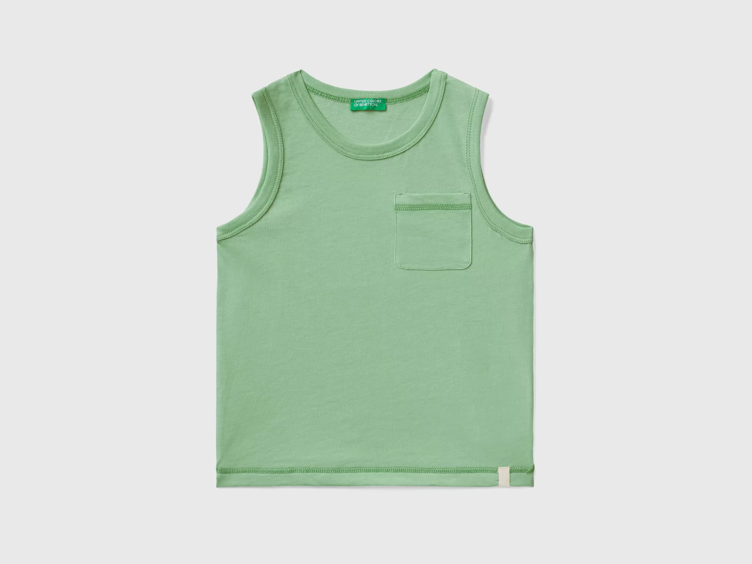 T-Shirts Sem Mangas Com Bolso Pequeno Em Tecido Reciclado^Benetton Hot