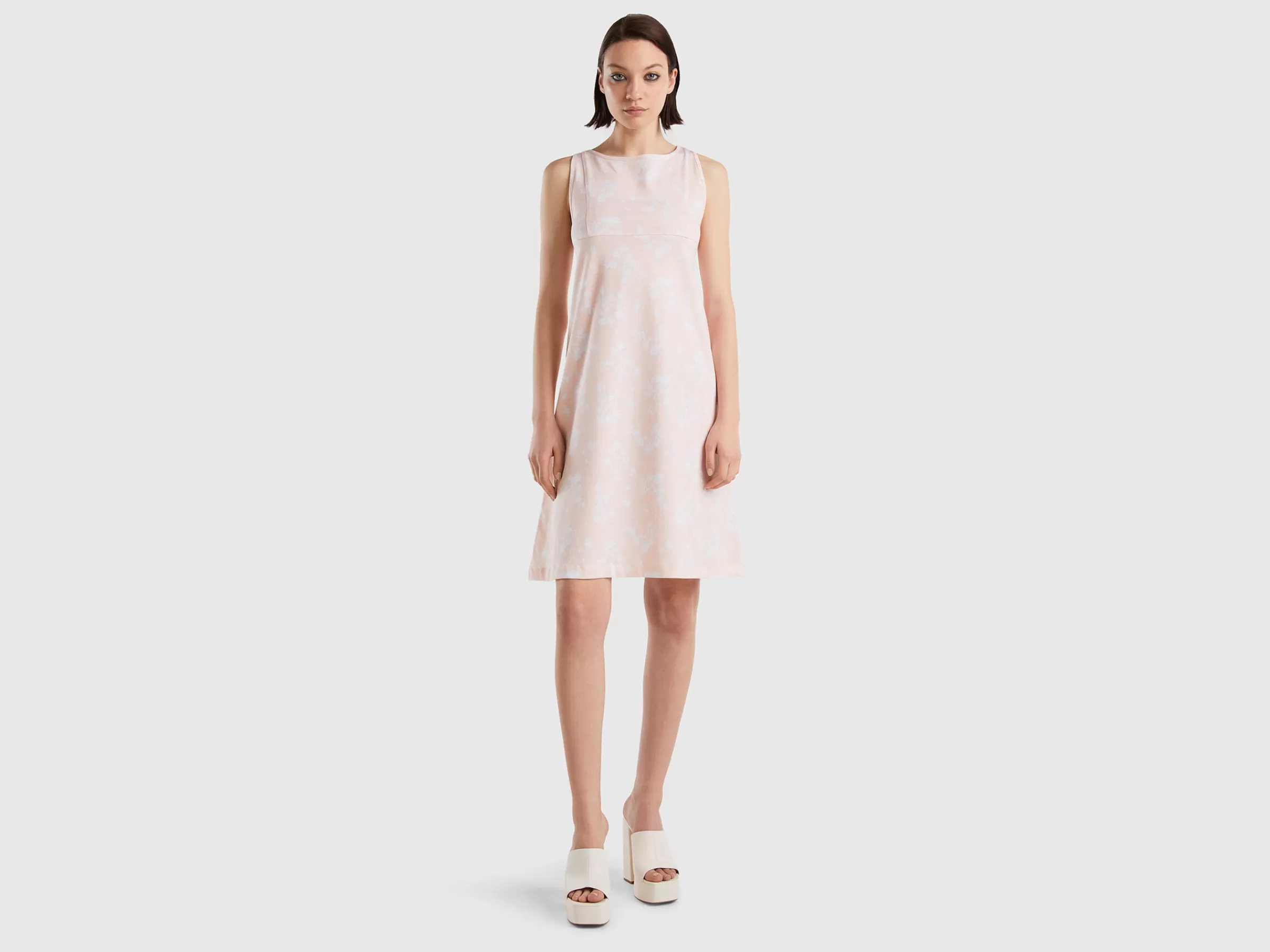 Vestido As Flores Sem Mangas^Benetton Best