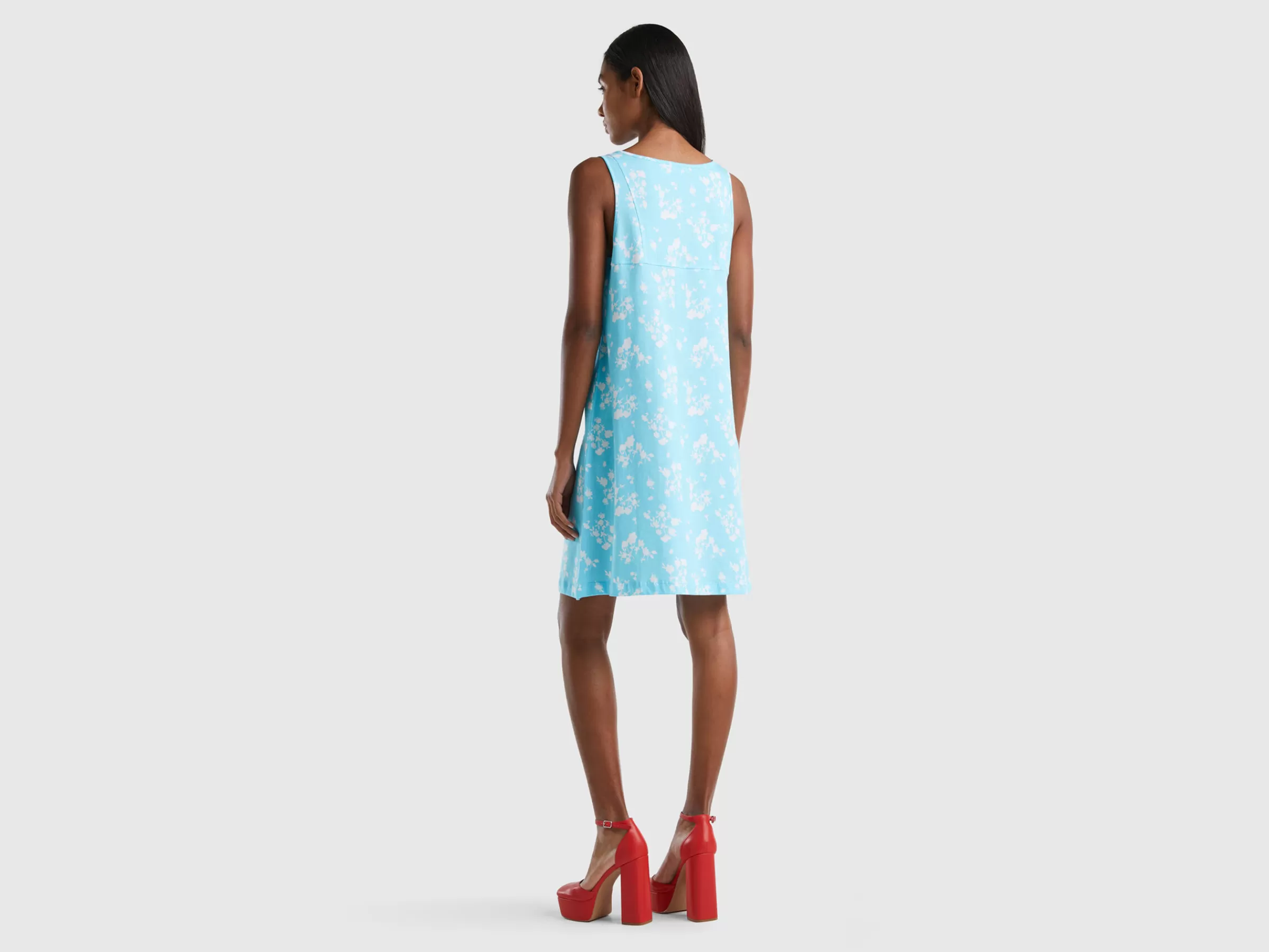 Vestido As Flores Sem Mangas^Benetton Discount