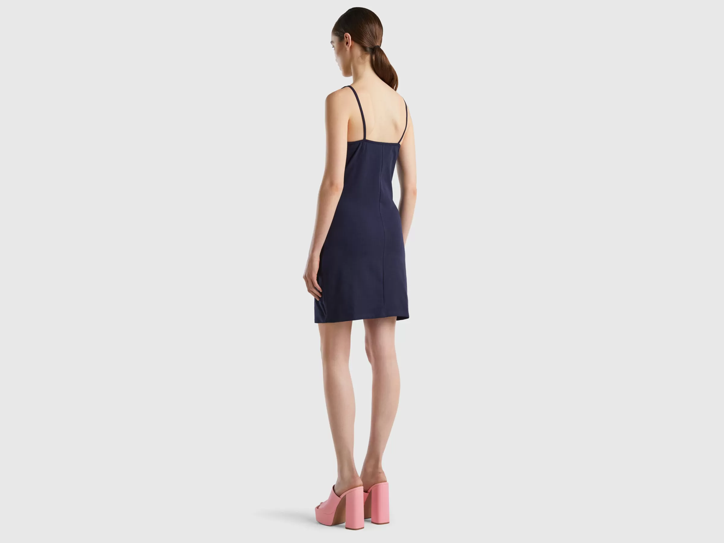 Vestido Com Alcas Finas Atras^Benetton Shop